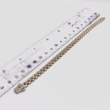 PULSO TIPO RLX CON ZIRCONIA  - 18 CM - ORO 10K