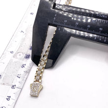 PULSO TIPO RLX CON ZIRCONIA  - 18 CM - ORO 10K