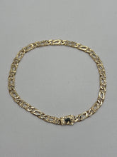 PULSO MARQUISE OJO DE TIGRE DIAMANTADO - 18 cm X 4 mm - ORO 10K