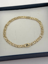 PULSO MARQUISE OJO DE TIGRE DIAMANTADO - 18 cm X 4 mm - ORO 10K