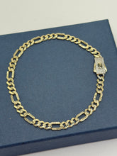 PULSO FIGARO  DIAMANTADO - 21 cm X 5 mm - ORO 10K