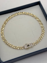 PULSO BARBADO TEMPO  DIAMANTADO - 21 cm X 4.5 mm - ORO 10K