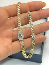PULSO BARBADO TEMPO  DIAMANTADO - 21 cm X 4.5 mm - ORO 10K