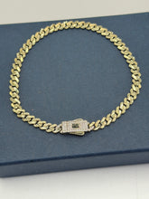PULSO BARBADO TEMPO  DIAMANTADO - 21 cm X 4.5 mm - ORO 10K