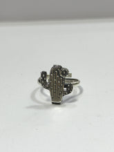 ANILLO DE CACTUS PLATA PAVONADA - PLATA .925