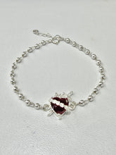 PULSERA SAGRADO CORAZON DE JESUS PLATA .925