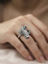 ANILLO DE CACTUS PLATA PAVONADA - PLATA .925