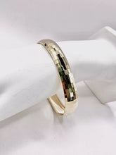 ARO PULSERA - DISEÑO FACETADO - 6.5 CM X 1 CM - ORO 10K