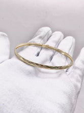 ARO PULSERA - DISEÑO DIAM CORTES - 6.5 CM X 4 MM - ORO 10K