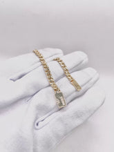 PULSO PARA BEBÉ / NIÑO - BARBADO CUBANO - 14 CM x 4.5 MM - ORO 10K