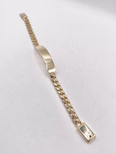 ESCLAVA PARA BEBÉ / NIÑO - ESTILO BARBADO CUBANO - 14 CM X 5.5 MM - ORO 10K