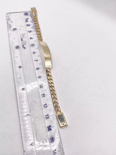 ESCLAVA PARA BEBÉ / NIÑO - ESTILO BARBADO CUBANO - 14 CM X 5.5 MM - ORO 10K