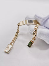 ESCLAVA PARA BEBÉ / NIÑO - ESTILO BARBADO CUBANO - 14 CM X 5.5 MM - ORO 10K