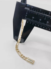 PULSO PARA BEBÉ / NIÑO - FIGARO CART - 14 CM x 4.5 MM - ORO 10K