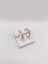 ARRACADA DISEÑO LINEAS - 2 CM x 4 MM - ORO 10K