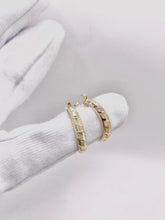 ARRACADA DISEÑO LINEAS - 2 CM x 4 MM - ORO 10K