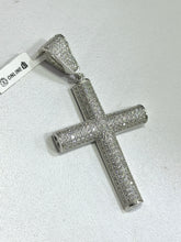 DIJE DE CRUZ CON ZIRCONIA - AZA ABIERTA - PLATA .925