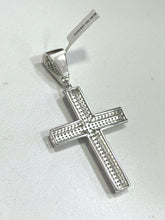 DIJE DE CRUZ CON ZIRCONIA - AZA ABIERTA - PLATA .925