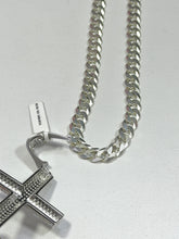 DIJE DE CRUZ CON ZIRCONIA - AZA ABIERTA - PLATA .925