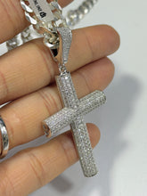 DIJE DE CRUZ CON ZIRCONIA - AZA ABIERTA - PLATA .925