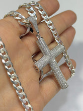 DIJE DE CRUZ CON ZIRCONIA - AZA ABIERTA - PLATA .925