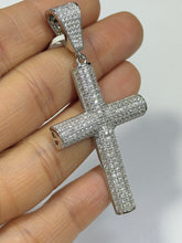 DIJE DE CRUZ CON ZIRCONIA - AZA ABIERTA - PLATA .925