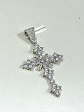 DIJE DE CRUZ RESPLANDOR CON ZIRCONIA - AZA ABIERTA PLATA .925