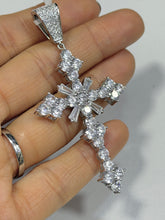 DIJE DE CRUZ RESPLANDOR CON ZIRCONIA - AZA ABIERTA PLATA .925