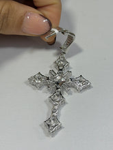 DIJE DE CRUZ RESPLANDOR CON ZIRCONIA - AZA ABIERTA PLATA .925