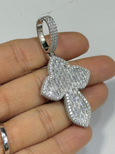 DIJE DE CRUZ CURVA CON ZIRCONIA - PLATA .925