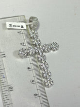 DIJE CRUZ BOLEADA CON ZIRCONIA - PLATA .925