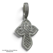 DIJE DE CRUZ CURVA CON ZIRCONIA - PLATA .925