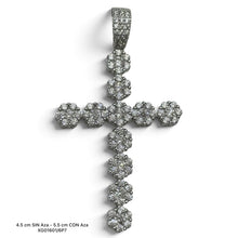 DIJE CRUZ BOLEADA CON ZIRCONIA - PLATA .925