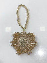 COLGANTE MEDALLA SAN BENITO BORDADA CRISTAL CONITO