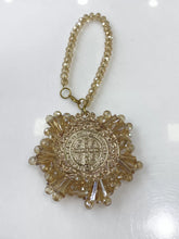 COLGANTE MEDALLA SAN BENITO BORDADA CRISTAL CONITO