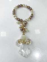 COLGANTE BENDICIÓN ARO DE PERLA CON ANGEL DE CRISTAL
