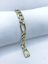 PULSO FIGARO CART 3X1 - 21 CM X 9.5 MM - ORO 10K