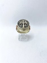 ANILLO MEDALLA SAN BENITO ABAD - ORO 10K