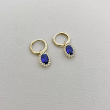 ARRACADA MINI CON COLGANTE DESMONTABLE ZIRCONIA AZUL - ORO 10K
