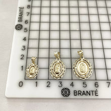 CADENA CON MEDALLA VIRGEN DE GUADALUPE OVALADA MARGEN ONDAS (3 TAMAÑOS) - ORO 10K