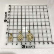 CADENA CON MEDALLA VIRGEN DE GUADALUPE OVALADA MARGEN ONDAS (3 TAMAÑOS) - ORO 10K