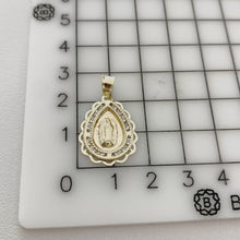 CADENA CON MEDALLA VIRGEN GUADALUPE GOTA MARGEN ONDAS - ORO 10K