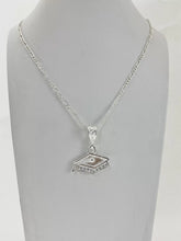 CADENA CON DIJE DE BIRRETE ZIRCONIAS PARA GRADUACIÓN- MOD. 2 - PLATA .925