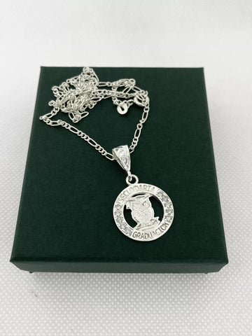CADENA CON DIJE GRADUACIÓN - SECUNDARIA - PLATA .925