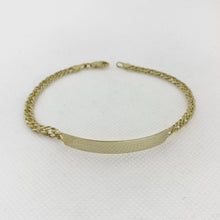 ESCLAVA PLACA DOBLE ROMBO - 20 cm x 4 mm - ORO 10K