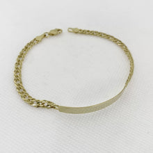 ESCLAVA PLACA DOBLE ROMBO - 20 cm x 4 mm - ORO 10K