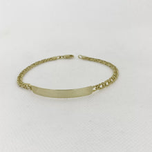 ESCLAVA PLACA DOBLE ROMBO - 20 cm x 4 mm - ORO 10K