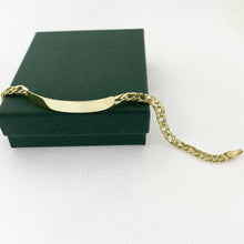 ESCLAVA PLACA DOBLE ROMBO - 20 cm x 4 mm - ORO 10K