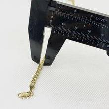 ESCLAVA PLACA DOBLE ROMBO - 20 cm x 4 mm - ORO 10K