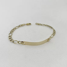 ESCLAVA PLACA FIGARO CART - 19.5 cm x 5 mm - ORO 10K